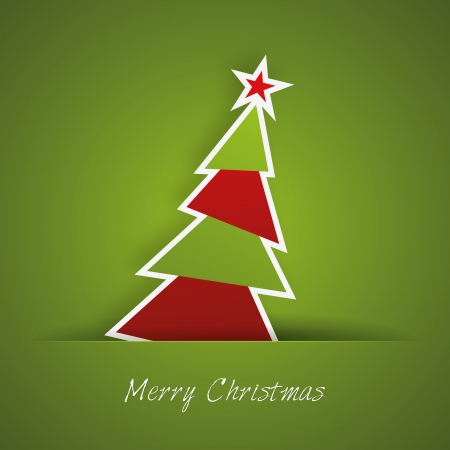 Christmas tree with green backgroundのイラスト素材