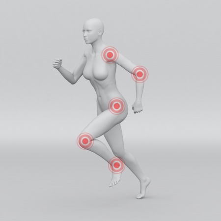 Female human anatomy and jointsの写真素材