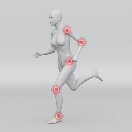 Female human anatomy and jointsの写真素材