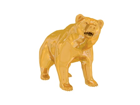 Golden finance bearの写真素材