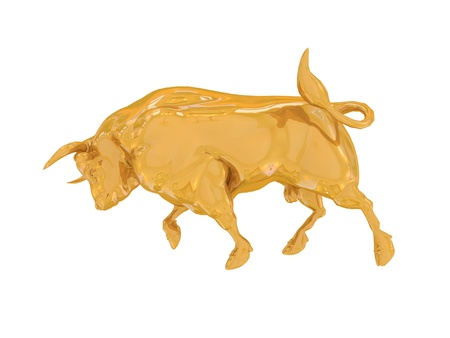 Golden finance bullの写真素材
