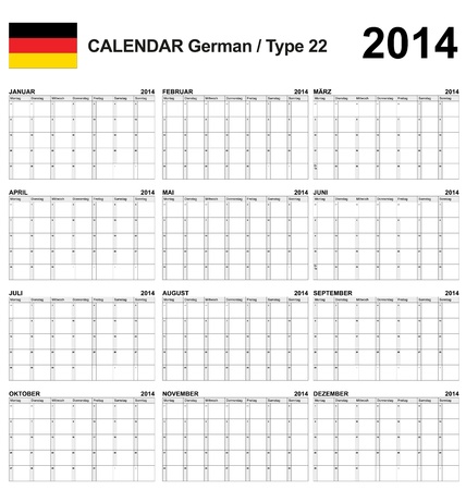 Calendar german のイラスト素材