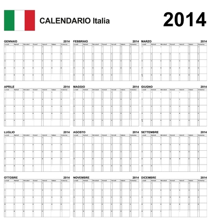 Calendar italy のイラスト素材