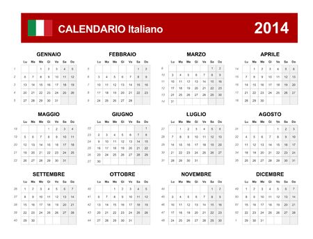 Calendar 2014 Italy Type のイラスト素材