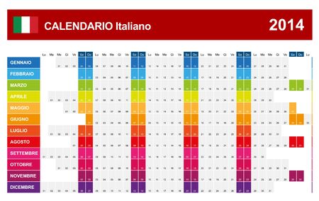 Calendar 2014 Italy Type のイラスト素材