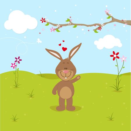 Lovely bunnyのイラスト素材