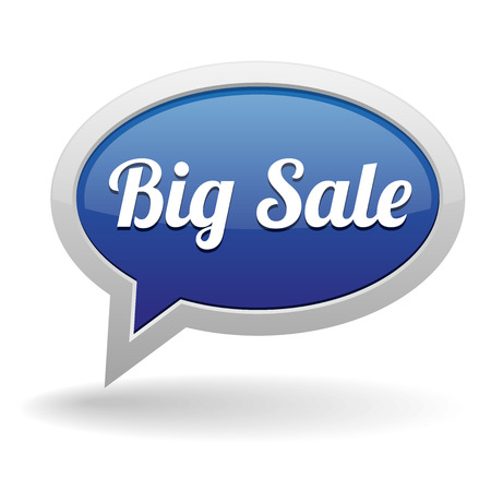 Big blue big sale speech bubbleのイラスト素材