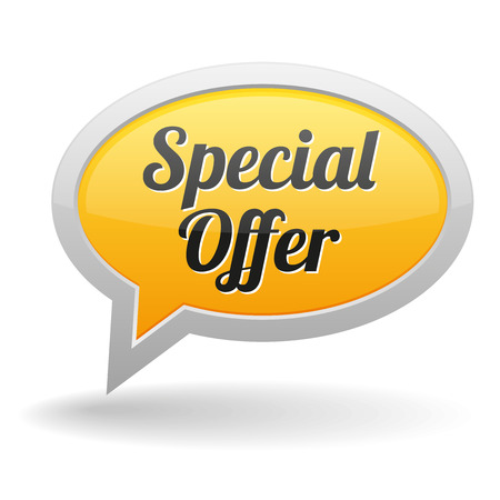 Big yellow special offer speech bubbleのイラスト素材