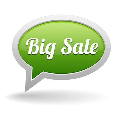 Big green big sale speech bubbleのイラスト素材