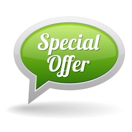 Big green special offer speech bubbleのイラスト素材