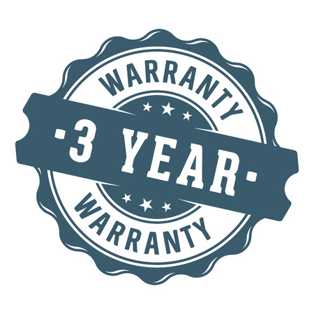 3 year warranty vector label / stampのイラスト素材