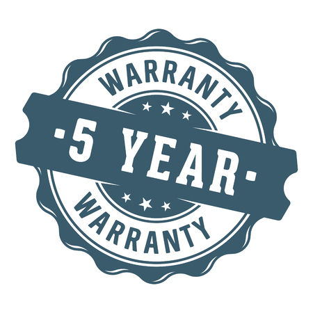 5 year warranty vector label / stampのイラスト素材
