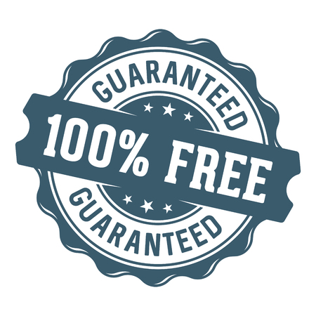 100% free guaranteed stamp / labelのイラスト素材
