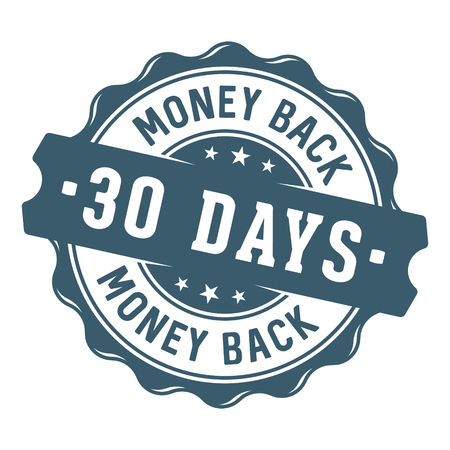 30 days money back stamp / labelのイラスト素材