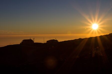 before sunset at mount etnaの写真素材