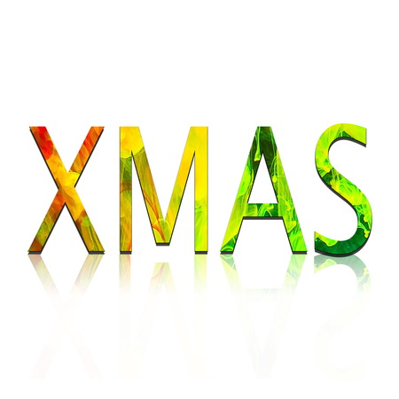 XMAS -text with white background.の写真素材