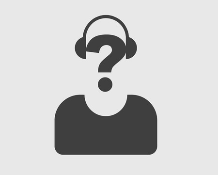 Man with Question Mark headed Iconのイラスト素材