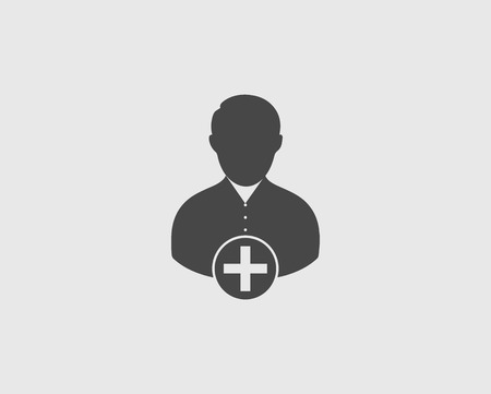 Increase or Add users Icon on gray backgroundのイラスト素材