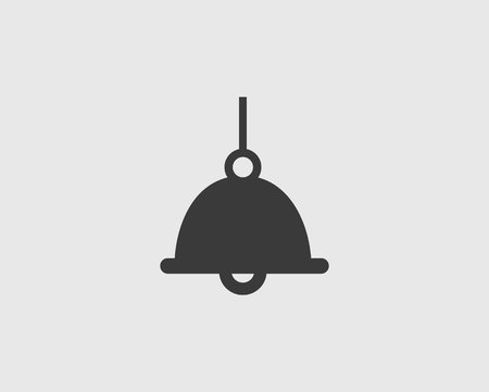 Bell Icon with Handle on gray Background.のイラスト素材