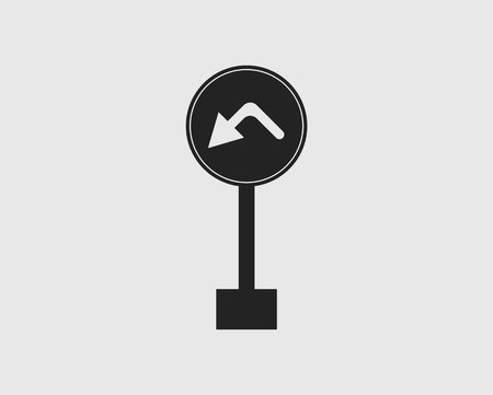 Arrow Sign icon of Highway on gray Background.のイラスト素材