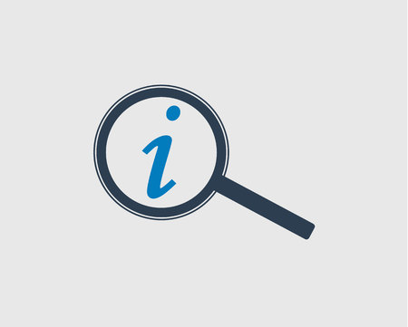 Search Information Icon on gray background.のイラスト素材