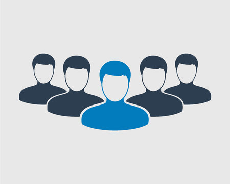 People Icon on gray Backgroundのイラスト素材