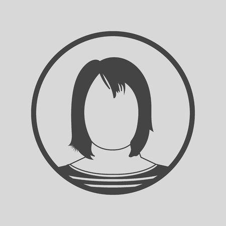 People Icon on gray Backgroundのイラスト素材