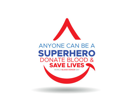 Blood Donation concept. 14 June, World Blood Donor Day. Donate blood Save life. Vector illustrationのイラスト素材