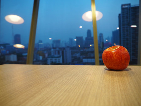 Red Apple on the table