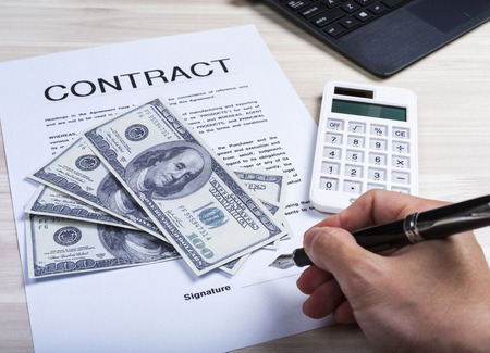 Sign a contractの写真素材