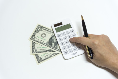 Dollars and Calculatorの写真素材