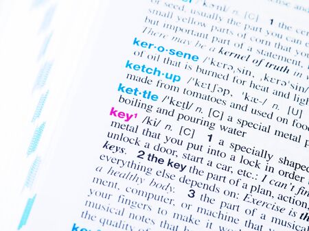 Dictionary Meaning - keyの写真素材