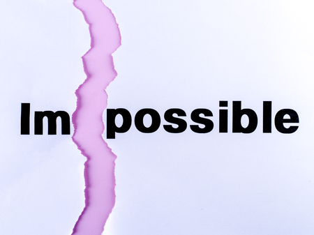 Impossible and possibleの写真素材