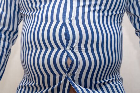 Fat Asian Man with Bellyの写真素材