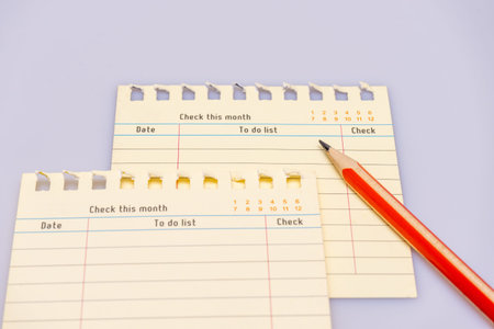 Monthly scheduler and pencil