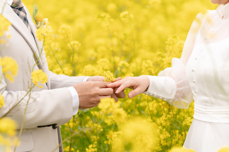 A loving couple holding hands