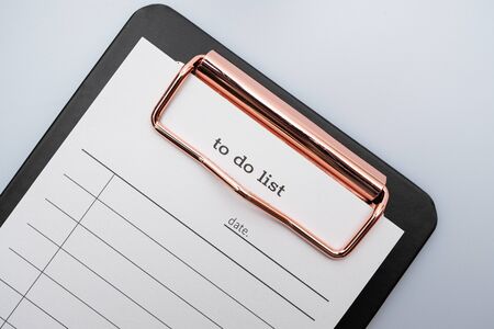 To-to list notepad on black board clipの写真素材