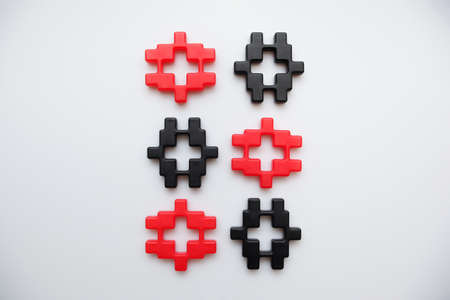 Cross blocks of various colors for childrenの写真素材