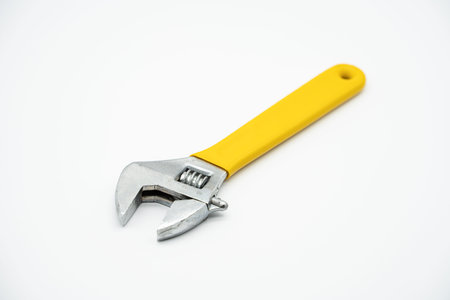 Household tool: monkey spanner with yellow handle
