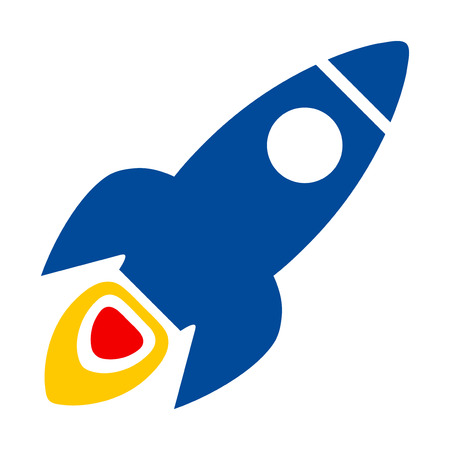 Space Rocket flat vector pictogram. Flat style.のイラスト素材