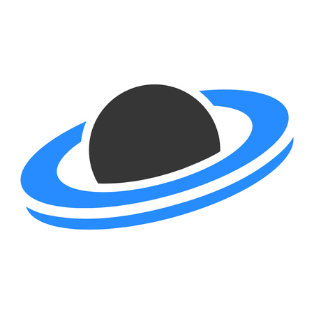 Saturn Planet flat raster icon.の写真素材