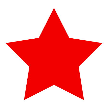 Red Star flat raster pictograph.の写真素材