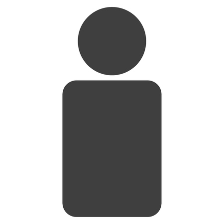 Man flat raster pictogram. An isolated illustration on a white background.の写真素材