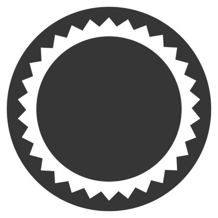 Round Seal Template flat vector icon. An isolated illustration on a white background.のイラスト素材