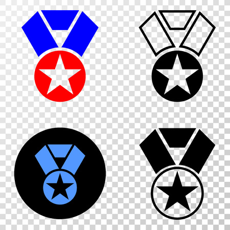 Geographic combination of dotted star award and grunge stamp. Mosaic vector star award created with square dots and gradient from blue to red color. Flat design for patriotic posters.のイラスト素材