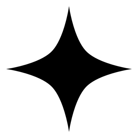 Black star raster icon on a white background. An isolated flat icon illustration of black star with nobody.の写真素材