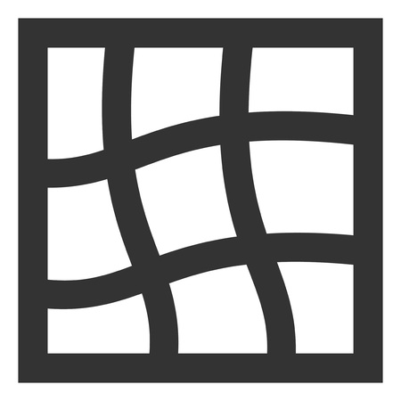 Mesh grid raster icon on a white background. An isolated flat icon illustration of mesh grid with nobody.の写真素材