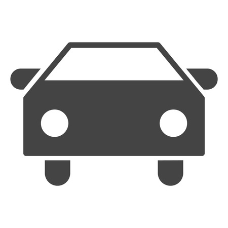 Car vector illustration on a white background. An isolated flat icon illustration of car with nobody.のイラスト素材