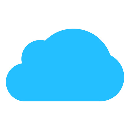 Cloud vector icon on a white background. An isolated flat icon illustration of cloud with nobody.のイラスト素材