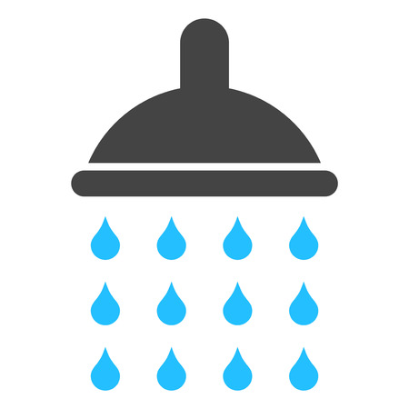 Shower drops vector illustration on a white background. An isolated flat icon illustration of shower drops with nobody.のイラスト素材